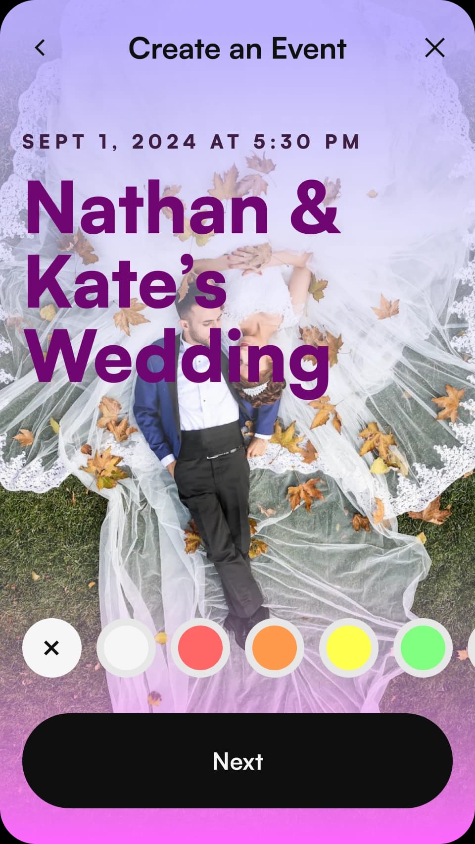 create an event